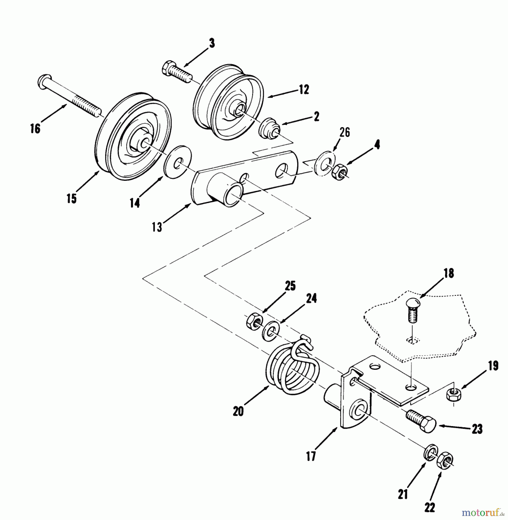  Toro Neu Mowers, Lawn & Garden Tractor Seite 1 22-13KE01 (252-H) - Toro 252-H Tractor, 1988 CLUTCH, BRAKE AND SPEED CONTROL LINKAGE #2