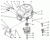 Toro 22-14O502 (244-5) - 244-5 Yard Tractor, 1992 (2000001-2999999) Ricambi ENGINE AND CLUTCH ASSEMBLY