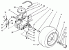 Toro 22-14O502 (244-5) - 244-5 Yard Tractor, 1992 (2000001-2999999) Ricambi REAR WHEEL AND TRANSMISSION ASSEMBLY