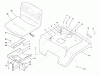 Toro 22-14OE01 (244-H) - 244-H Yard Tractor, 1991 (1000001-1999999) Ricambi FENDER AND SEAT ASSEMBLY
