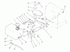 Toro 22-14OE01 (244-H) - 244-H Yard Tractor, 1991 (1000001-1999999) Ricambi FUEL TANK AND STEERING BRACKET ASSEMBLY