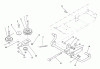 Toro 22-14OE01 (244-H) - 244-H Yard Tractor, 1991 (1000001-1999999) Ricambi IDLER AND PEDAL SHAFT ASSEMBLY
