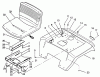 Toro 22-14OE02 (244-H) - 244-H Yard Tractor, 1992 (2000001-2999999) Ricambi FENDER AND SEAT ASSEMBLY