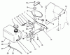 Toro 22-14OE02 (244-H) - 244-H Yard Tractor, 1992 (2000001-2999999) Ricambi FUEL TANK AND STEERING BRACKET ASSEMBLY