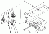 Toro 22-14OE02 (244-H) - 244-H Yard Tractor, 1992 (2000001-2999999) Ricambi IDLER AND PEDAL SHAFT ASSEMBLY