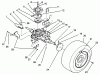Toro 22-14OE02 (244-H) - 244-H Yard Tractor, 1992 (2000001-2999999) Ricambi REAR WHEEL AND TRANSMISSION ASSEMBLY