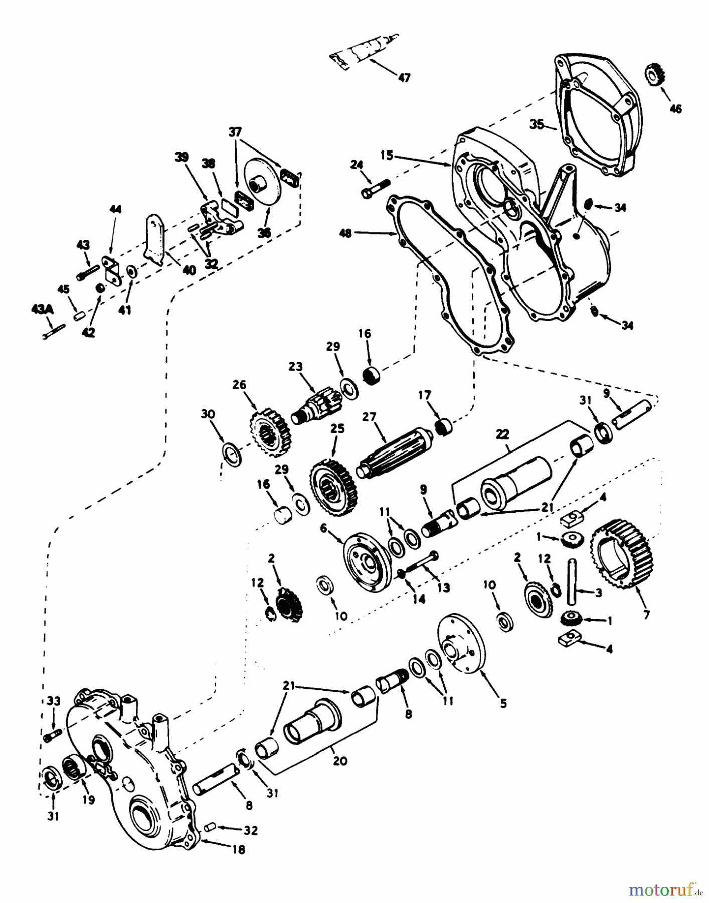  Toro Neu Mowers, Lawn & Garden Tractor Seite 1 30610 (120) - Toro Proline 120, 1993 (390001-399999) DIFFERENTIAL ASSEMBLY NO. 1310-001A
