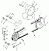Toro 51-12KE02 (312-H) - 312-H Garden Tractor, 1992 (2000001-2999999) Ricambi DRIVE BELT AND PULLEYS