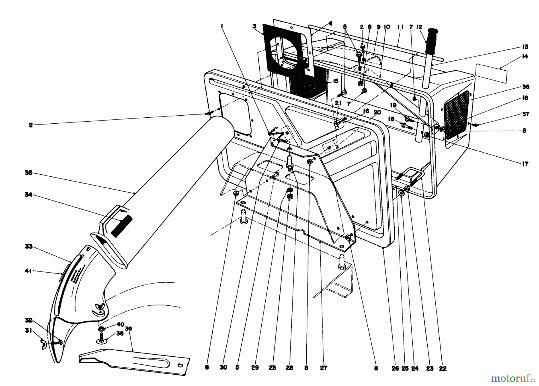 Toro Neu Accessories, Mower 59044 - Toro Rear Bagging Kit, Premium Rider, 1975 (5000001-5999999) EASY EMPTY GRASS CATCHER