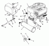 Toro 32-12BEA3 (212-H) - 212-H Tractor, 1991 (1000001-1999999) Ricambi ENGINE FUEL & EXHAUST ASSEMBLY