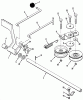 Toro 32-16BE01 (216-H) - 216-H Tractor, 1990 Ricambi HYDROSTATIC TRANSAXLE BRAKE AND IDLER LINKAGE