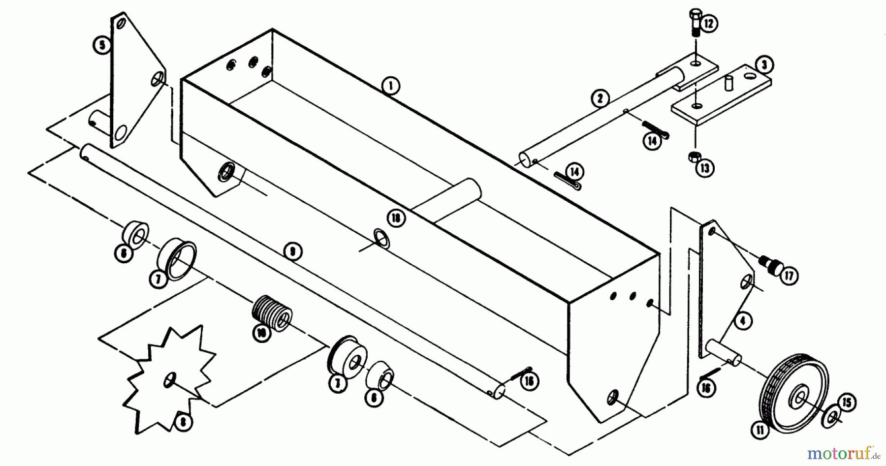 Toro Neu Accessories SC-152 - Toro Aerator, 1962 PARTS LIST-AERATOR MODEL 7-2411 (FORMERLY SC-152)