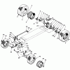 Toro 55001 - Compact Suburban Lawn Tractor, 1968 (8000001-8999999) Ricambi WHEEL AND AXLE ASSEMBLY