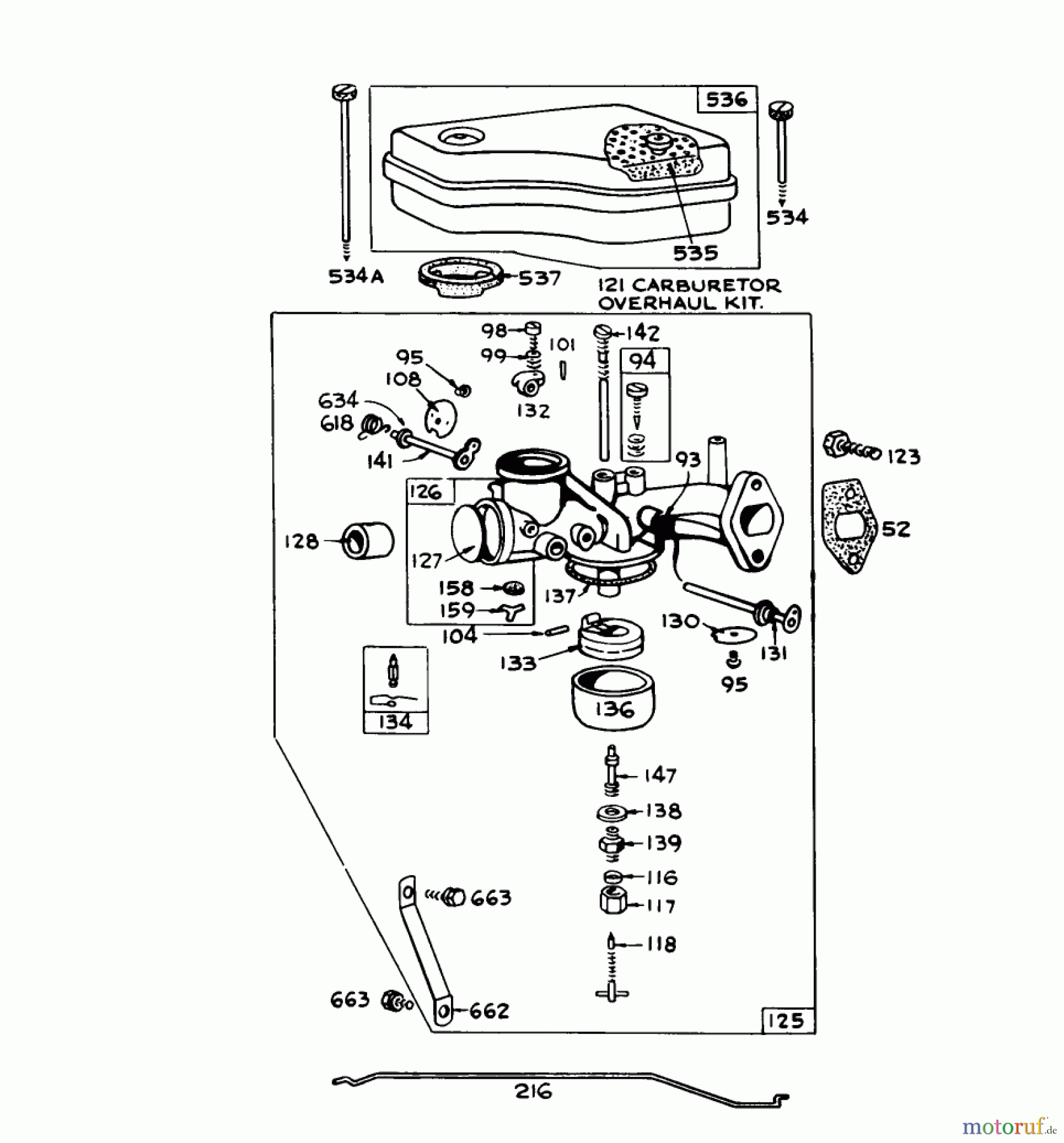  Toro Neu Mowers, Lawn & Garden Tractor Seite 1 55055 (800) - Toro 800 Electric Lawn Tractor, 1971 (1000001-1999999) MODEL NO. 390811 CARBURETOR ASSEMBLY (FOR ENGINE 190707-0626)
