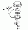 Toro 57305 - 32" Lawn Tractor, 1978 (8000001-8999999) Ricambi REWIND STARTER NO. 590479