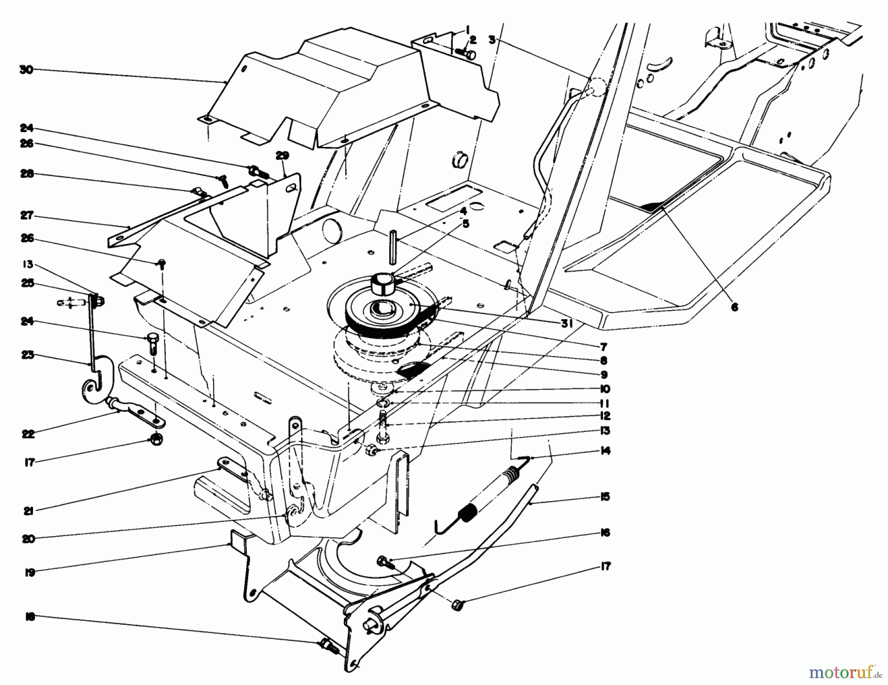  Toro Neu Mowers, Lawn & Garden Tractor Seite 1 57356 (11-42) - Toro 11-42 Lawn Tractor, 1978 (8000001-8999999) CLUTCH & ACTUATOR ASSEMBLY