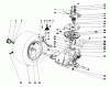 Toro 57356 (11-42) - 11-42 Lawn Tractor, 1978 (8000001-8999999) Ricambi TRANSAXLE & CLUTCH ASSEMBLY