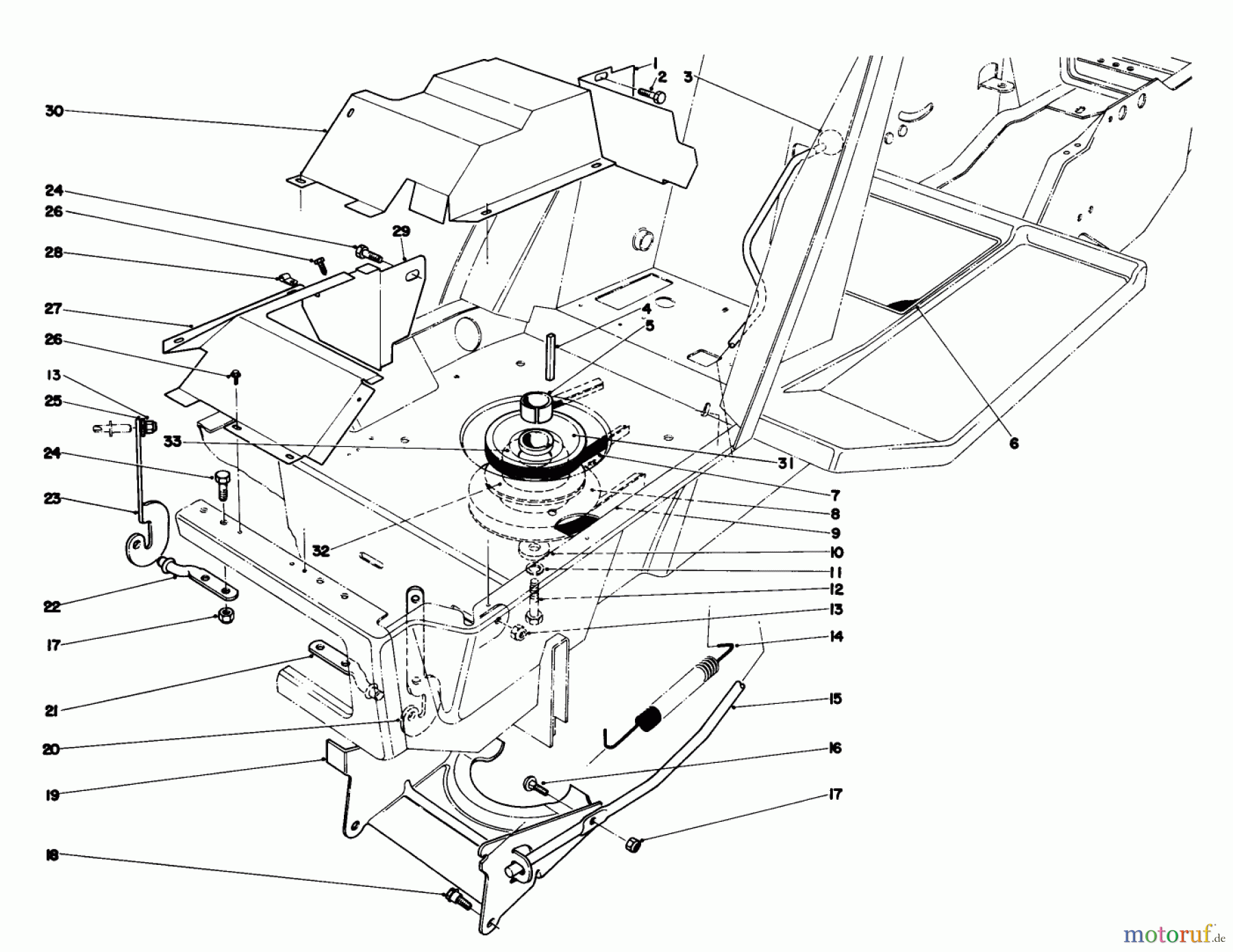  Toro Neu Mowers, Lawn & Garden Tractor Seite 1 57356 (11-42) - Toro 11-42 Lawn Tractor, 1980 (0000001-0999999) CLUTCH & ACTUATOR ASSEMBLY