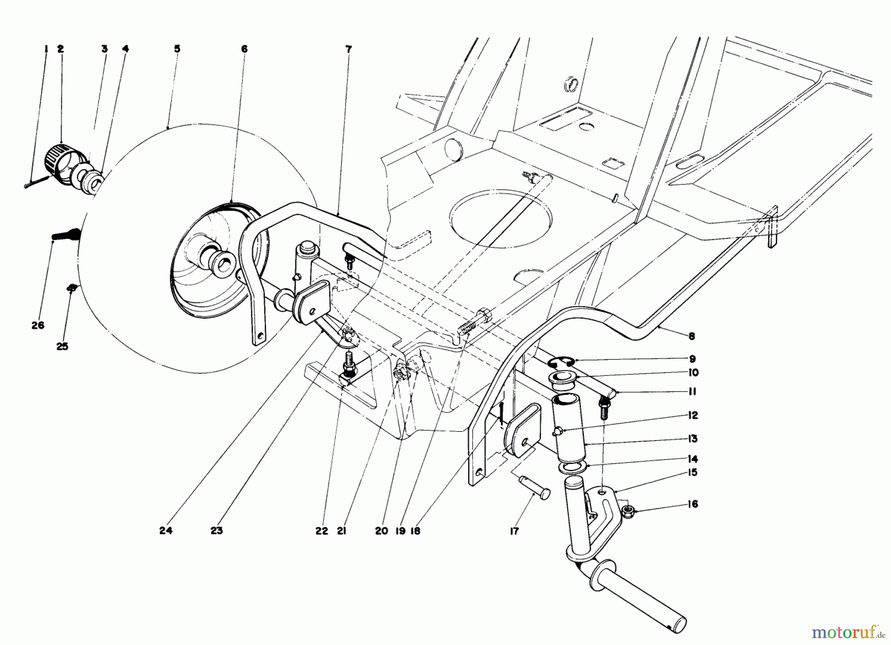  Toro Neu Mowers, Lawn & Garden Tractor Seite 1 57357 (11-44) - Toro 11-44 Lawn Tractor, 1981 (1000001-1999999) FRONT AXLE ASSEMBLY