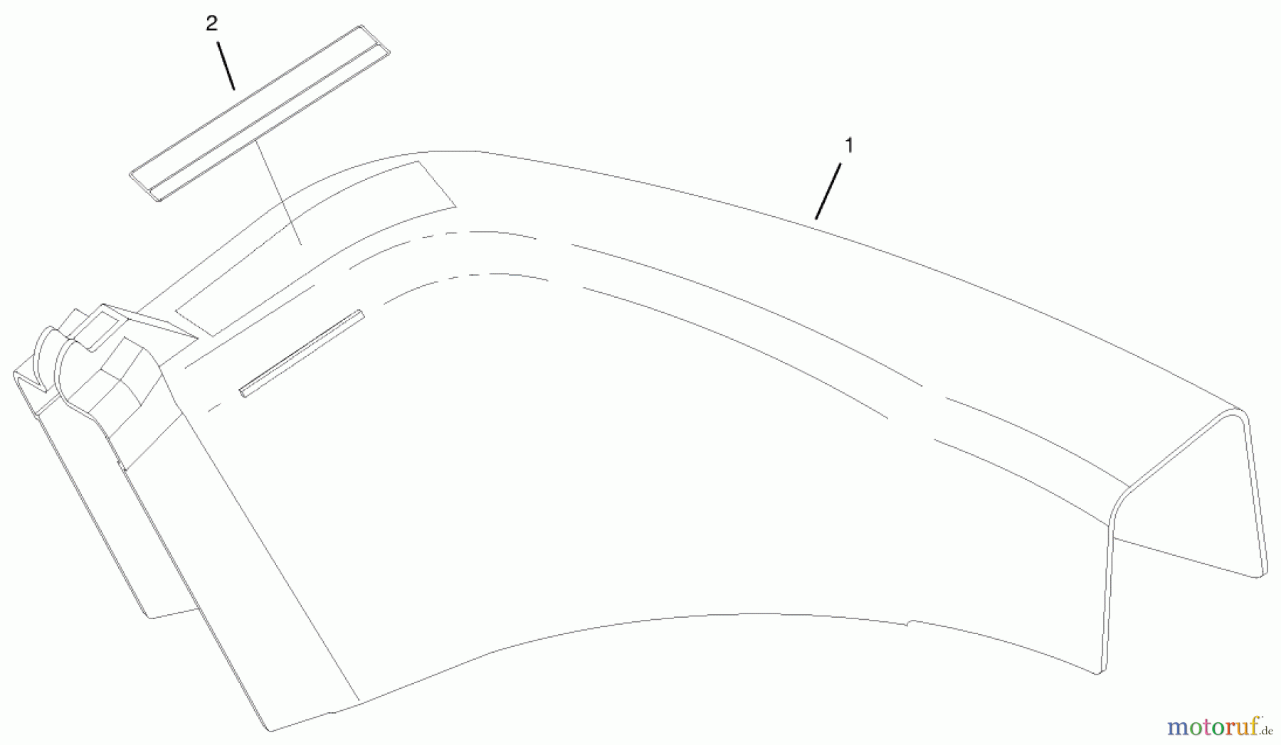 Toro Neu Accessories, Mower 59198 - Toro Side Discharge Kit, Steel Deck Rear Bagger DISCHARGE CHUTE ASSEMBLY