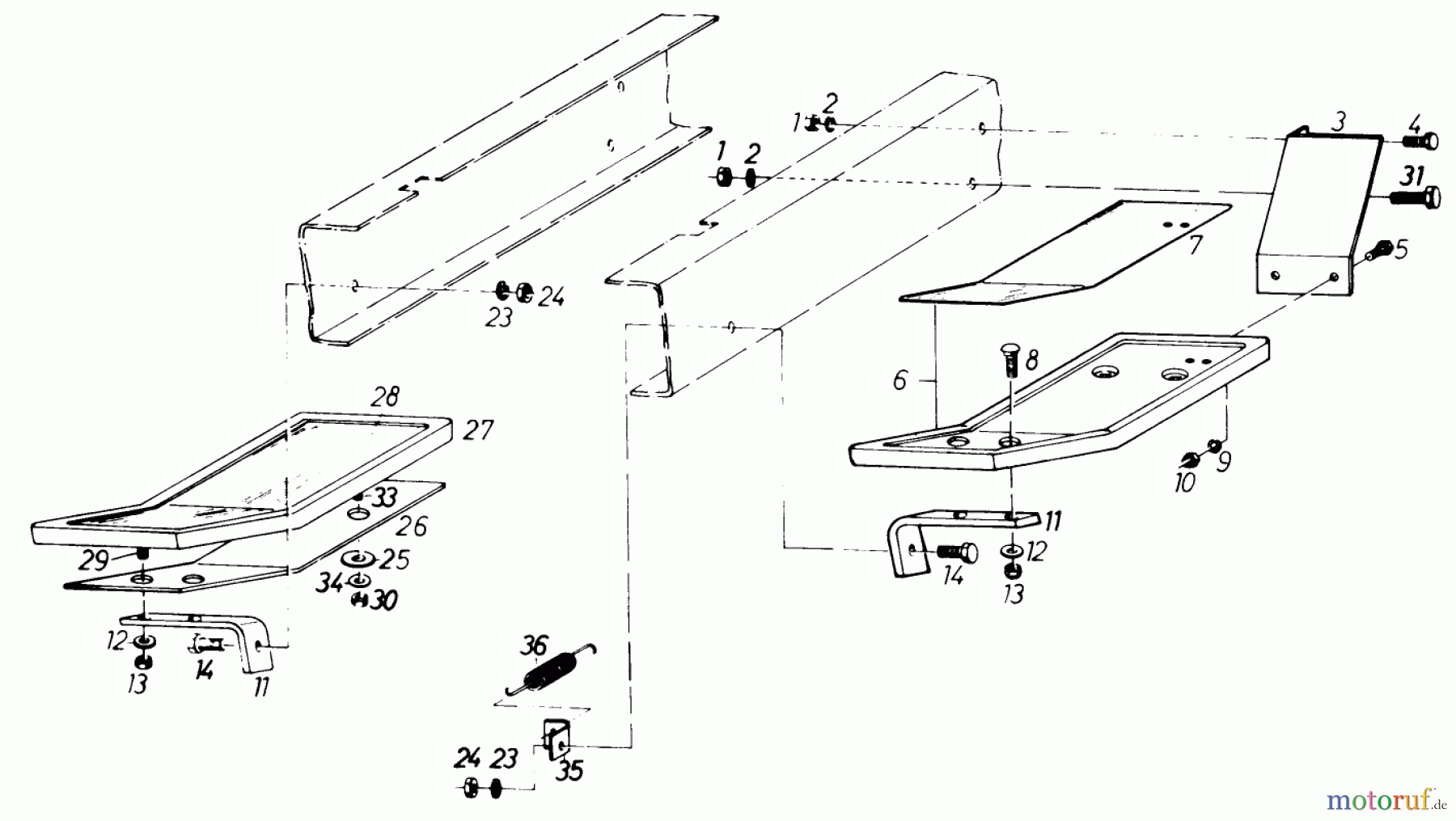  Toro Neu Mowers, Lawn & Garden Tractor Seite 1 61-20RG01 (D-250) - Toro D-250 10-Speed Tractor, 1977 FOOT RESTS