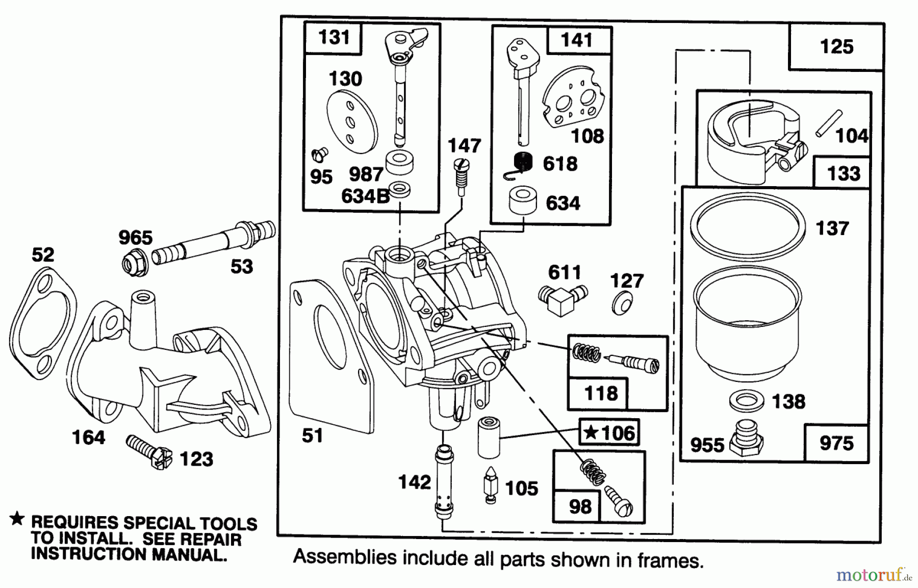  Toro Neu Mowers, Lawn & Garden Tractor Seite 1 71184 (12-38XL) - Toro 12-38XL Lawn Tractor, 1994 (4900001-4999999) ENGINE BRIGGS & STRATTON MODEL 286707-0453-01 #3