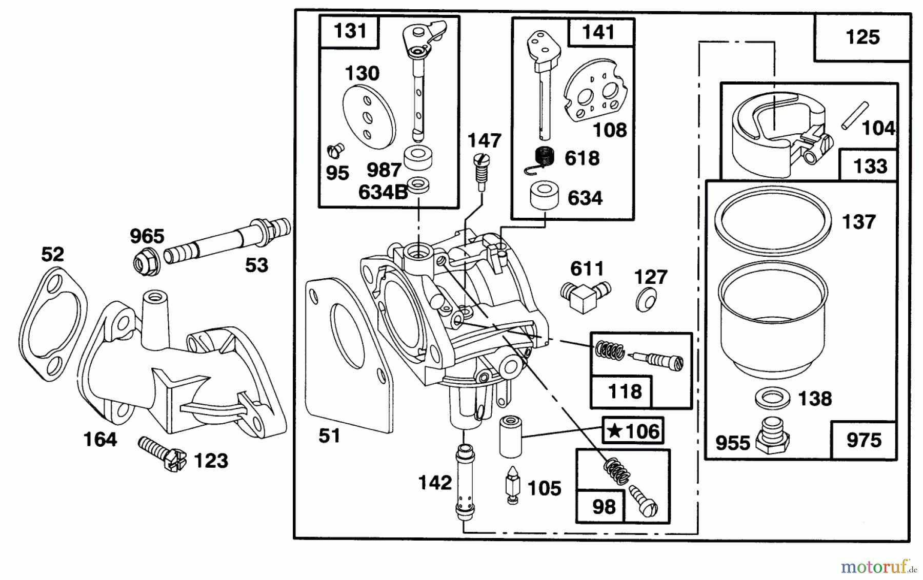  Toro Neu Mowers, Lawn & Garden Tractor Seite 1 71188 (12-32XL) - Toro 12-32XL Lawn Tractor, 1996 (6900001-6999999) BRIGGS & STRATTON MODEL 282707-0119-01