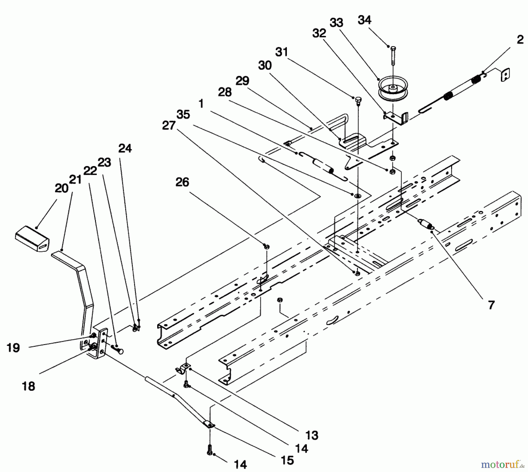 Toro Neu Mowers, Lawn & Garden Tractor Seite 1 71216 (15-44HXL) - Toro 15-44HXL Lawn Tractor, 1995 (59000001-59999999) CLUTCH ASSEMBLY