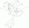 Toro 71199 (12-32XL) - 12-32XL Lawn Tractor, 2000 (200000001-200999999) Ricambi 32" DECK COMPONENTS ASSEMBLY #1