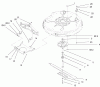 Toro 71209 (13-32XLE) - 13-32XLE Lawn Tractor, 2001 (210000001-210999999) Ricambi 32" DECK COMPONENTS ASSEMBLY #2