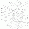 Toro 71209 (13-32XLE) - 13-32XLE Lawn Tractor, 2001 (210000001-210999999) Ricambi REAR BODY & SEAT ASSEMBLY