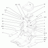 Toro 71209 (13-32XLE) - 13-32XLE Lawn Tractor, 2002 (220010001-220999999) Ricambi REAR BODY & SEAT ASSEMBLY