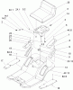 Toro 71209 (13-32XLE) - 13-32XLE Lawn Tractor, 2004 (240000001-240999999) Ricambi REAR BODY AND SEAT ASSEMBLY