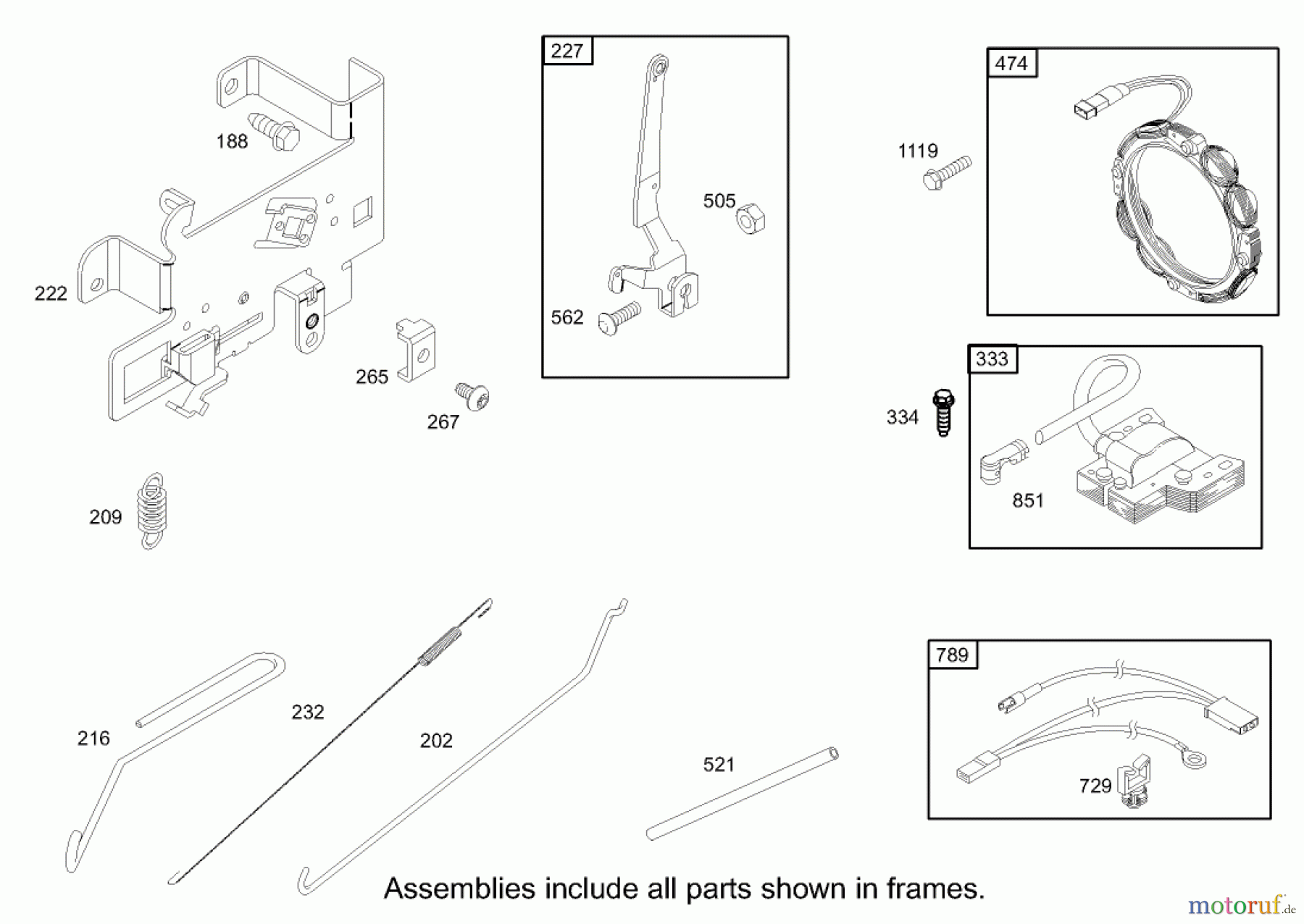  Toro Neu Mowers, Lawn & Garden Tractor Seite 1 71223 (16-38XL) - Toro 16-38XL Lawn Tractor, 2004 (240000001-240999999) GOVERNOR ASSEMBLY BRIGGS AND STRATTON MODEL 286H77-0121-E1