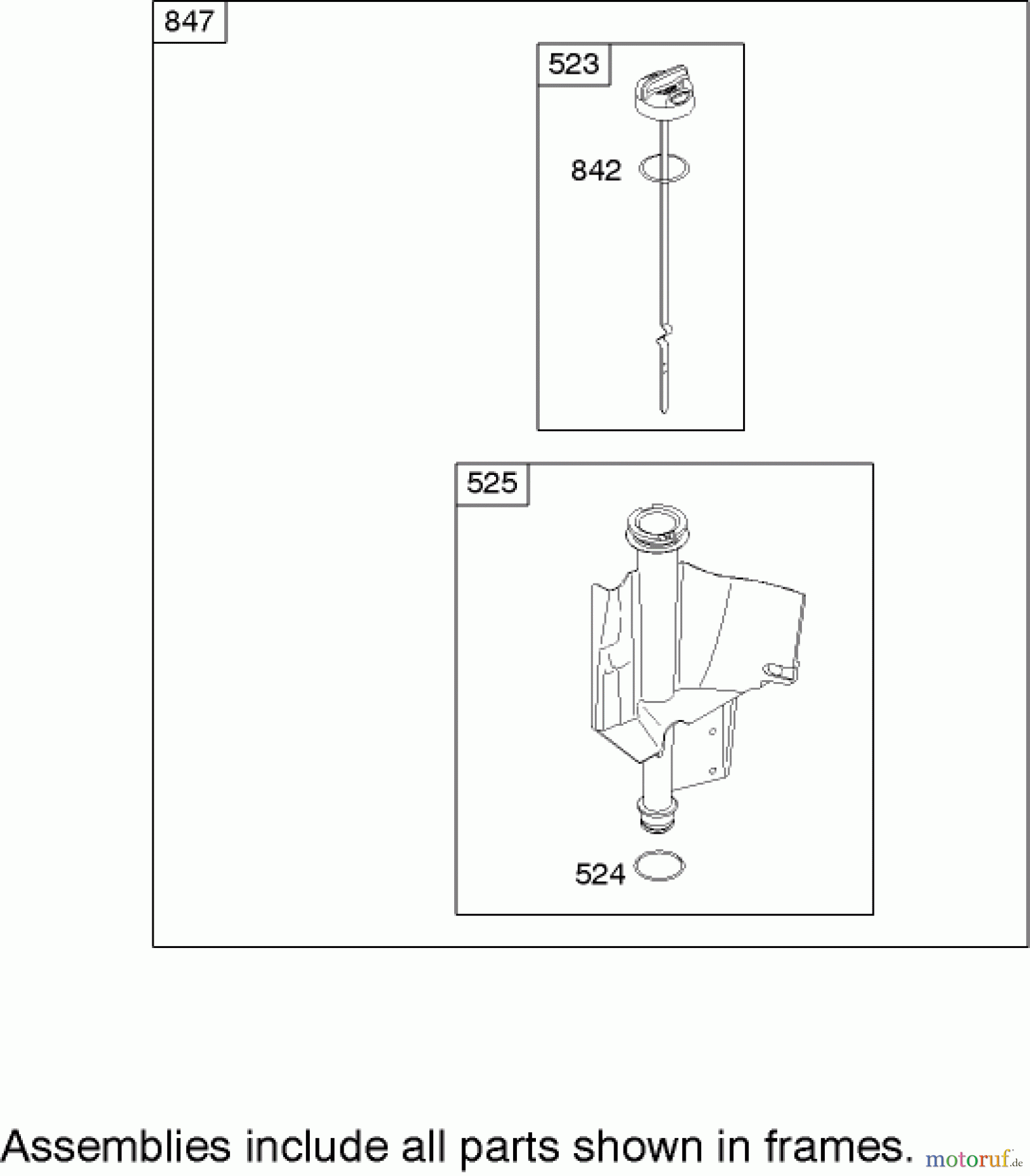  Toro Neu Mowers, Lawn & Garden Tractor Seite 1 71245 (14-38HXLE) - Toro 14-38HXLE Lawn Tractor, 2004 (240000001-240999999) OIL FILTER, TUBE AND PUMP ASSEMBLY BRIGGS AND STRATTON MODEL 280H07-0160-E1
