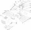 Toro 71283 (17-44HXLE) - 17-44HXLE Lawn Tractor, 2004 (240000001-240999999) Ricambi HOOD AND TOWER ASSEMBLY