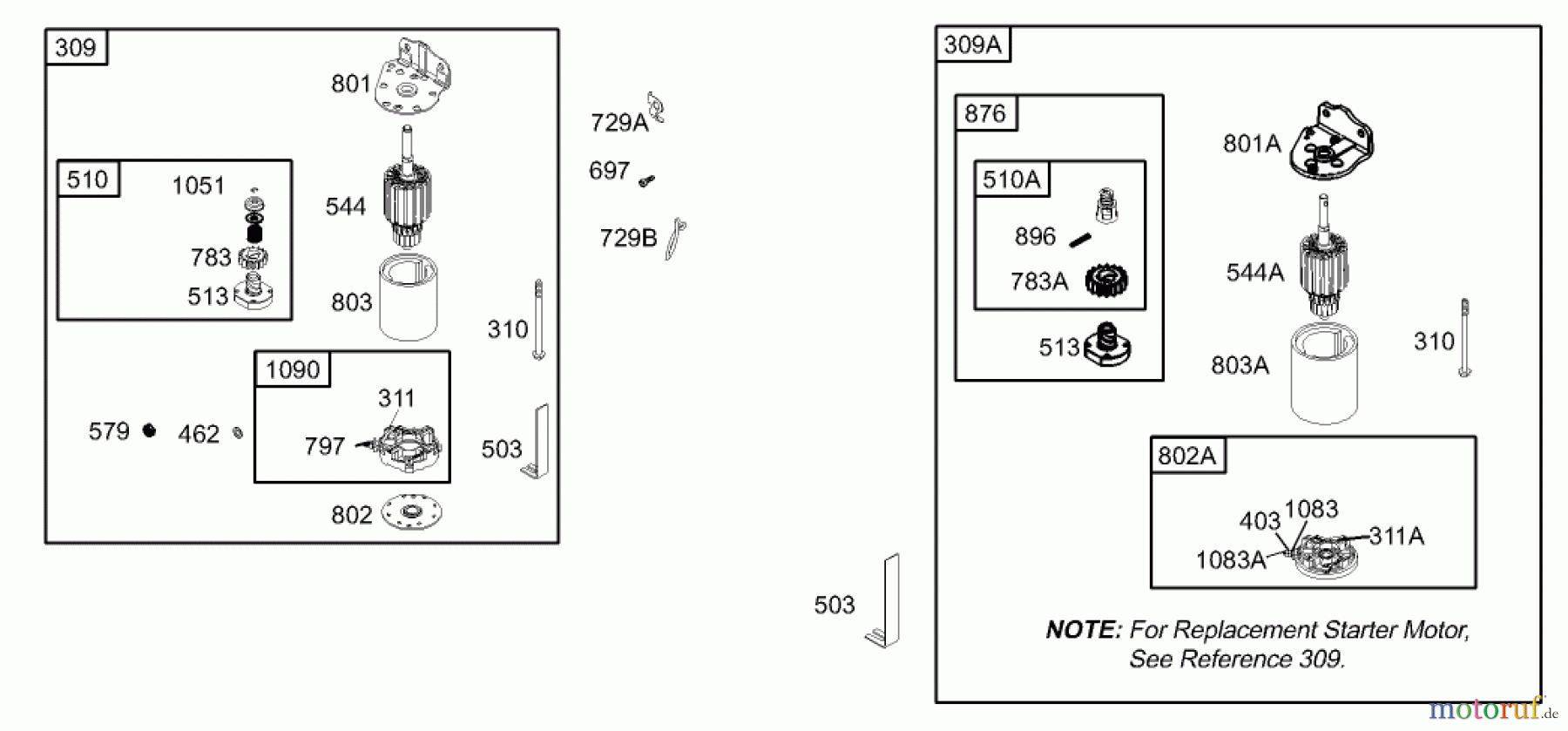 Toro Neu Mowers, Lawn & Garden Tractor Seite 1 71286 (XL 440H) - Toro XL 440H Lawn Tractor, 2005 (250000001-250999999) STARTER ASSEMBLY BRIGGS AND STRATTON 31F777-0162-E1