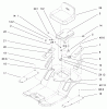 Toro 71301 (12.5-32XLE) - 12.5-32XLE Lawn Tractor, 2001 (210000001-210999999) Ricambi REAR BODY AND SEAT ASSEMBLY