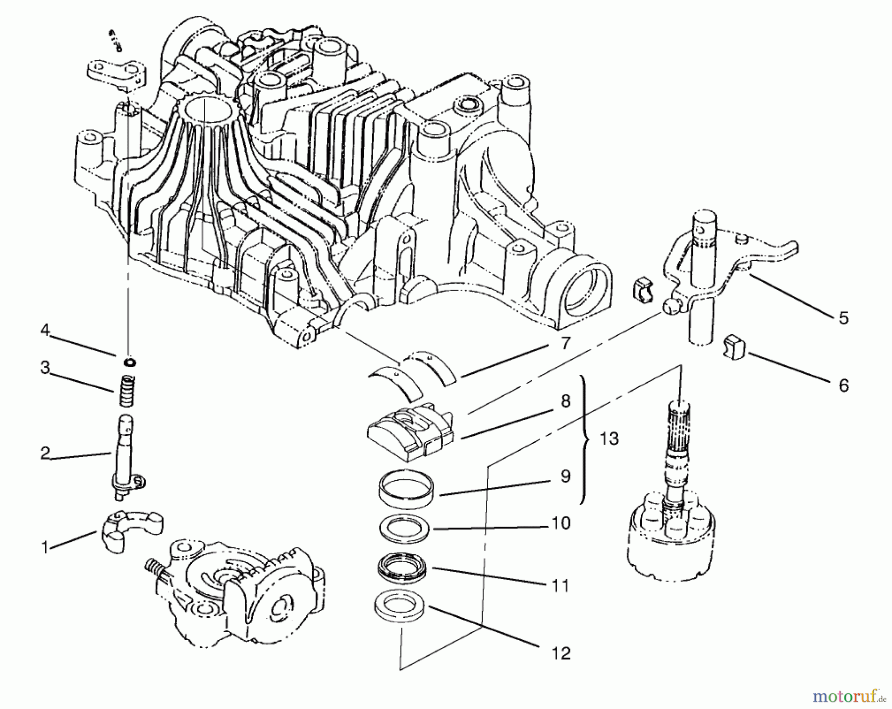  Toro Neu Mowers, Lawn & Garden Tractor Seite 1 72064 (265-H) - Toro 265-H Lawn and Garden Tractor, 1998 (8900001-8900599) RANGE SHIFT