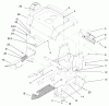 Toro 72051 (265-H) - 265-H Lawn and Garden Tractor, 2002 (220000001-220999999) Listas de piezas de repuesto y dibujos FENDER AND FOOTRESTS ASSEMBLY