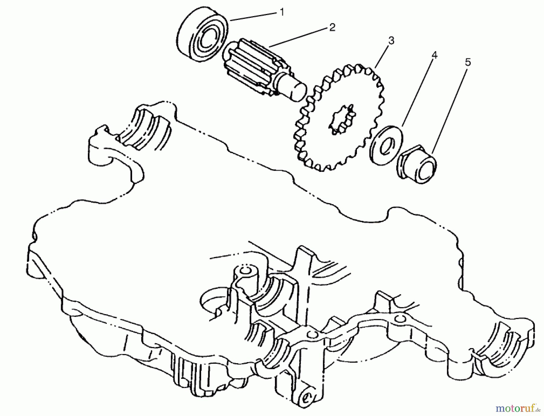  Toro Neu Mowers, Lawn & Garden Tractor Seite 1 72104 (267-H) - Toro 267-H Lawn and Garden Tractor, 1997 (7900001-7999999) FINAL PINION