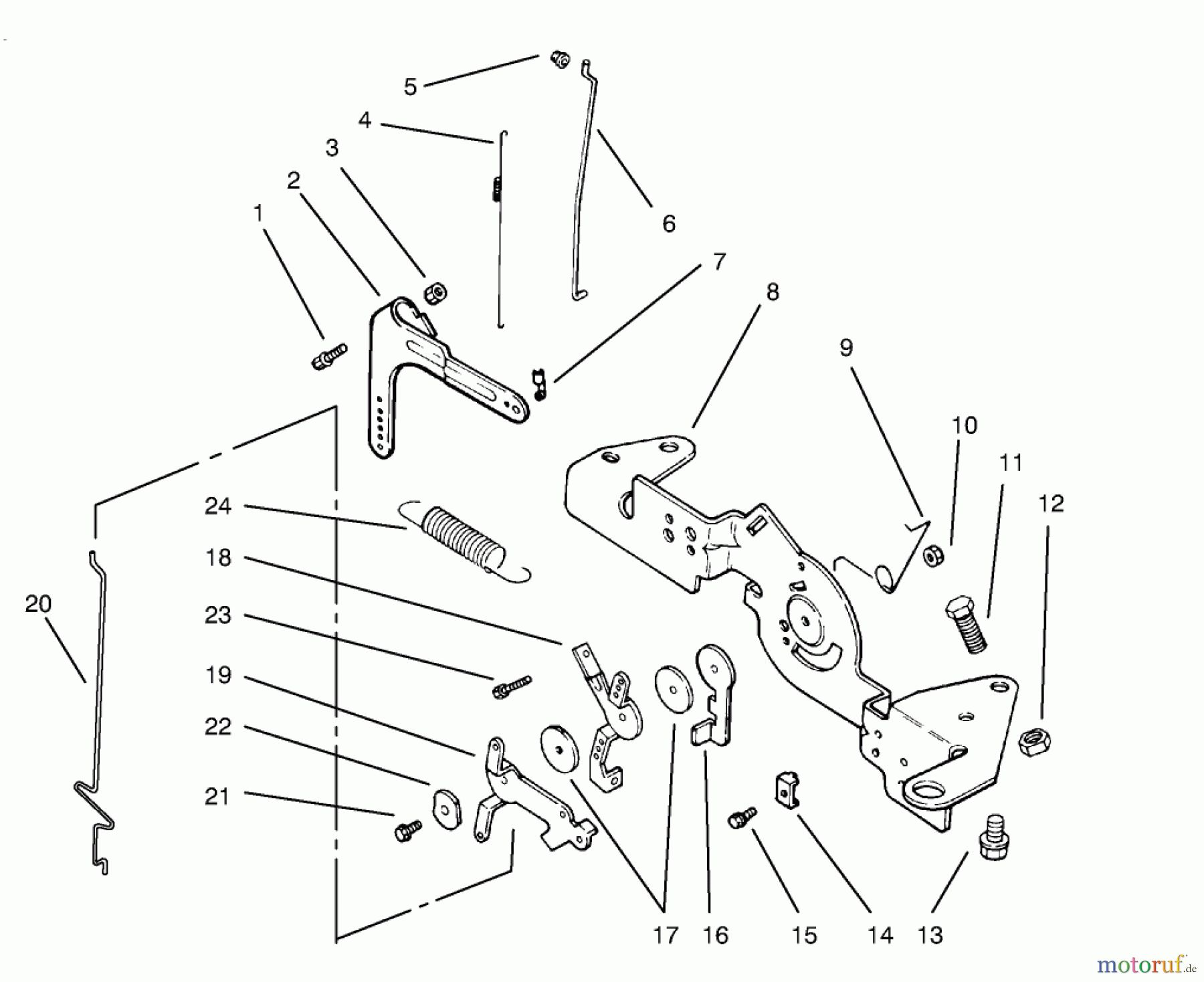 Toro Neu Mowers, Lawn & Garden Tractor Seite 1 72102 (269-H) - Toro 269-H Lawn and Garden Tractor, 1998 (8900001-8900399) ENGINE CONTROLS