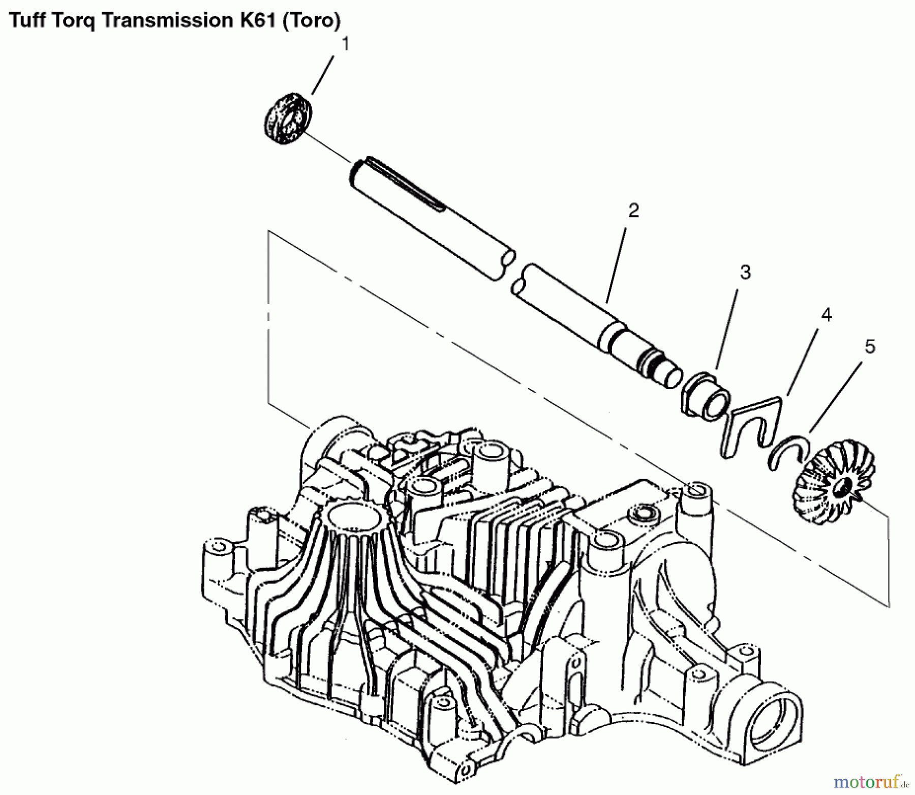  Toro Neu Mowers, Lawn & Garden Tractor Seite 1 72115 (270-H) - Toro 270-H Lawn and Garden Tractor, 1999 (9900001-9999999) AXLE SHAFT