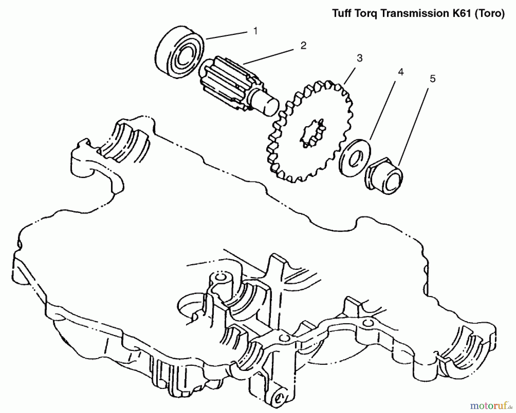  Toro Neu Mowers, Lawn & Garden Tractor Seite 1 72115 (270-H) - Toro 270-H Lawn and Garden Tractor, 1999 (9900001-9999999) FINAL PINION