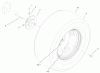 Toro 72107 (268-HE) - 268-HE Lawn and Garden Tractor, 2003 (230000001-230999999) Ricambi REAR WHEEL ASSEMBLY