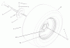 Toro 72200 (416XT) - 416XT Garden Tractor, 2003 (230000001-230999999) Ricambi REAR WHEEL ASSEMBLY