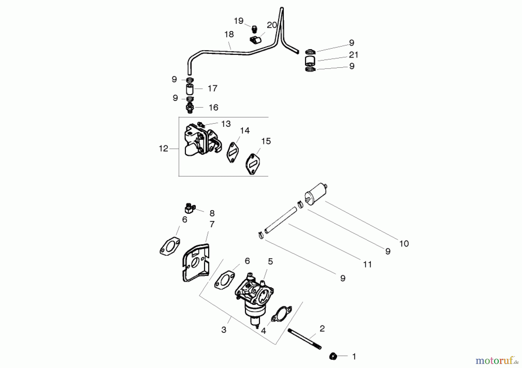 Toro Neu Mowers, Lawn & Garden Tractor Seite 1 72200 (416XT) - Toro 416XT Garden Tractor, 2004 (240000001-240999999) FUEL SYSTEM ASEMBLY KOHLER CV460S-26518