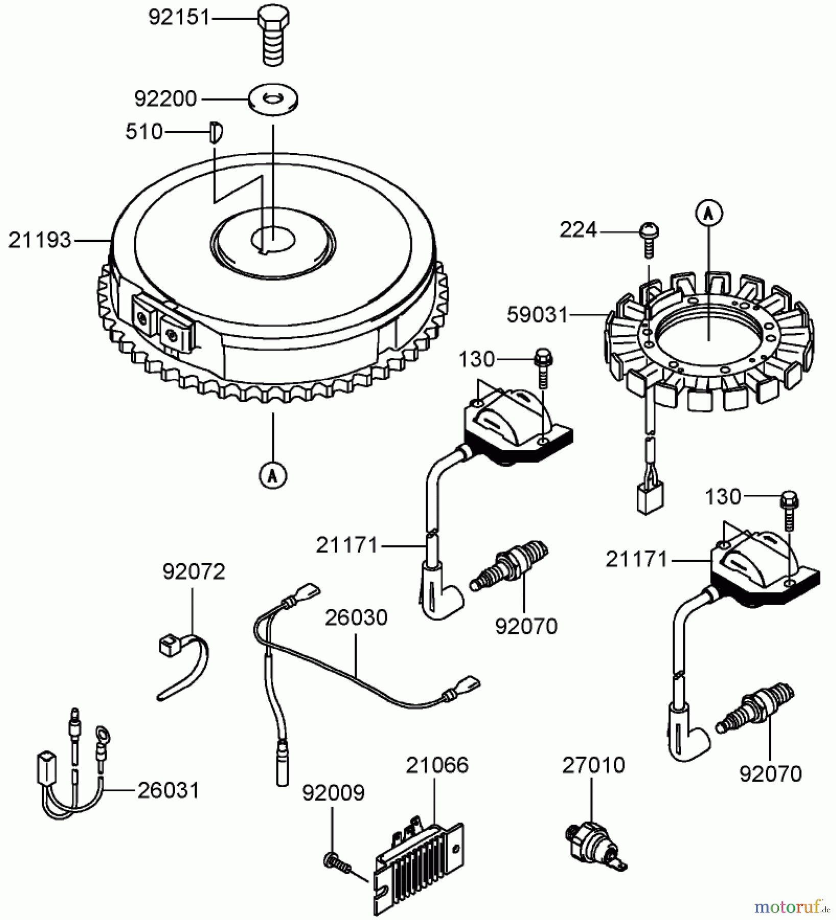  Toro Neu Mowers, Lawn & Garden Tractor Seite 1 72201 (420) - Toro 420 Garden Tractor, 2005 (250000001-250999999) ELECTRIC EQUIPMENT ASSEMBLY KAWASAKI FH541V-DS04
