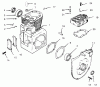 Toro 73362 (312-8) - 312-8 Garden Tractor, 1994 (4900001-4999999) Ricambi CRANKCASE AND CYLINDER HEAD