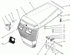Toro 73362 (312-8) - 312-8 Garden Tractor, 1994 (4900001-4999999) Ricambi HOOD ASSEMBLY